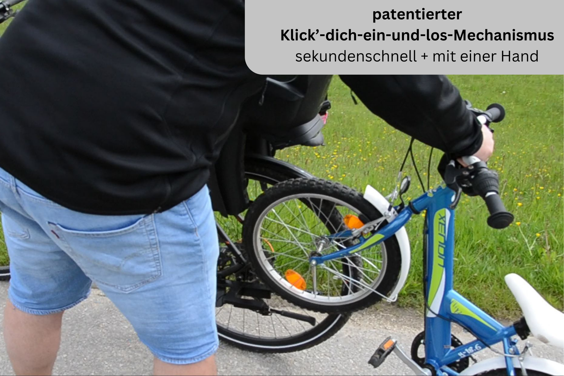 patentiert Kinderfahrrad an Fahrrad befestigen