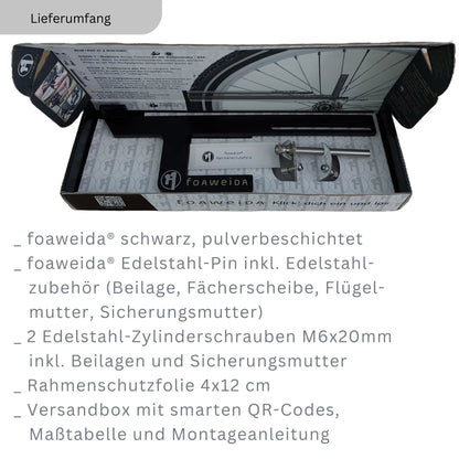 Produkt in Verpackung, Lieferumfang Produkt und Zubehörteile