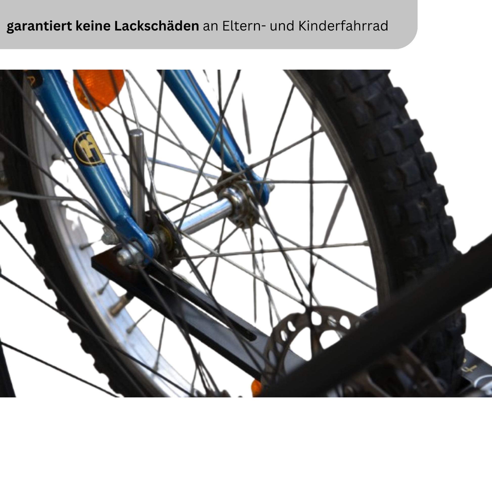 Kinderfahrrad am Fahrrad befestigen